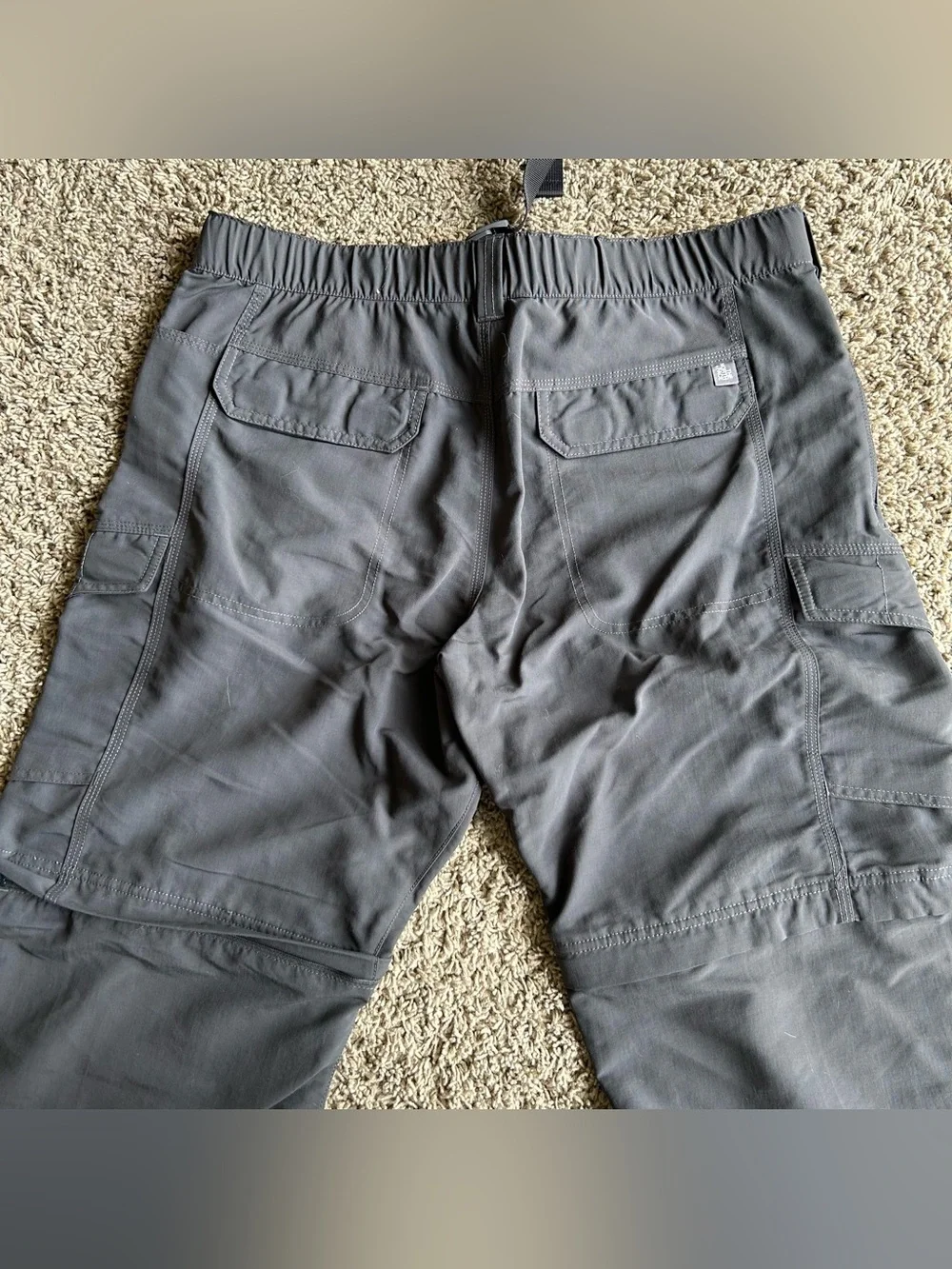 The North Face Pants Mens Large 36x30 Black Convertible Belted Cargo Outdoors